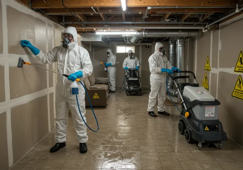 Basement Moisture Removal and Structural Drying process in Adams, WI